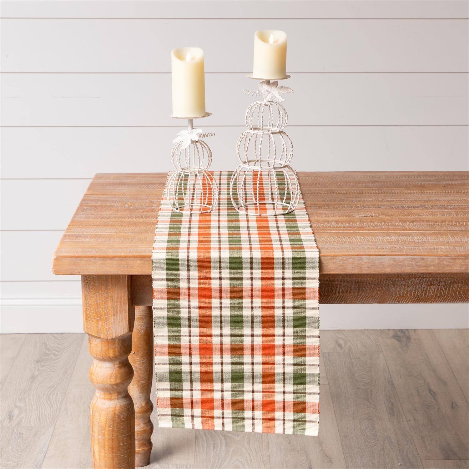 Fall Plaid Table Runner