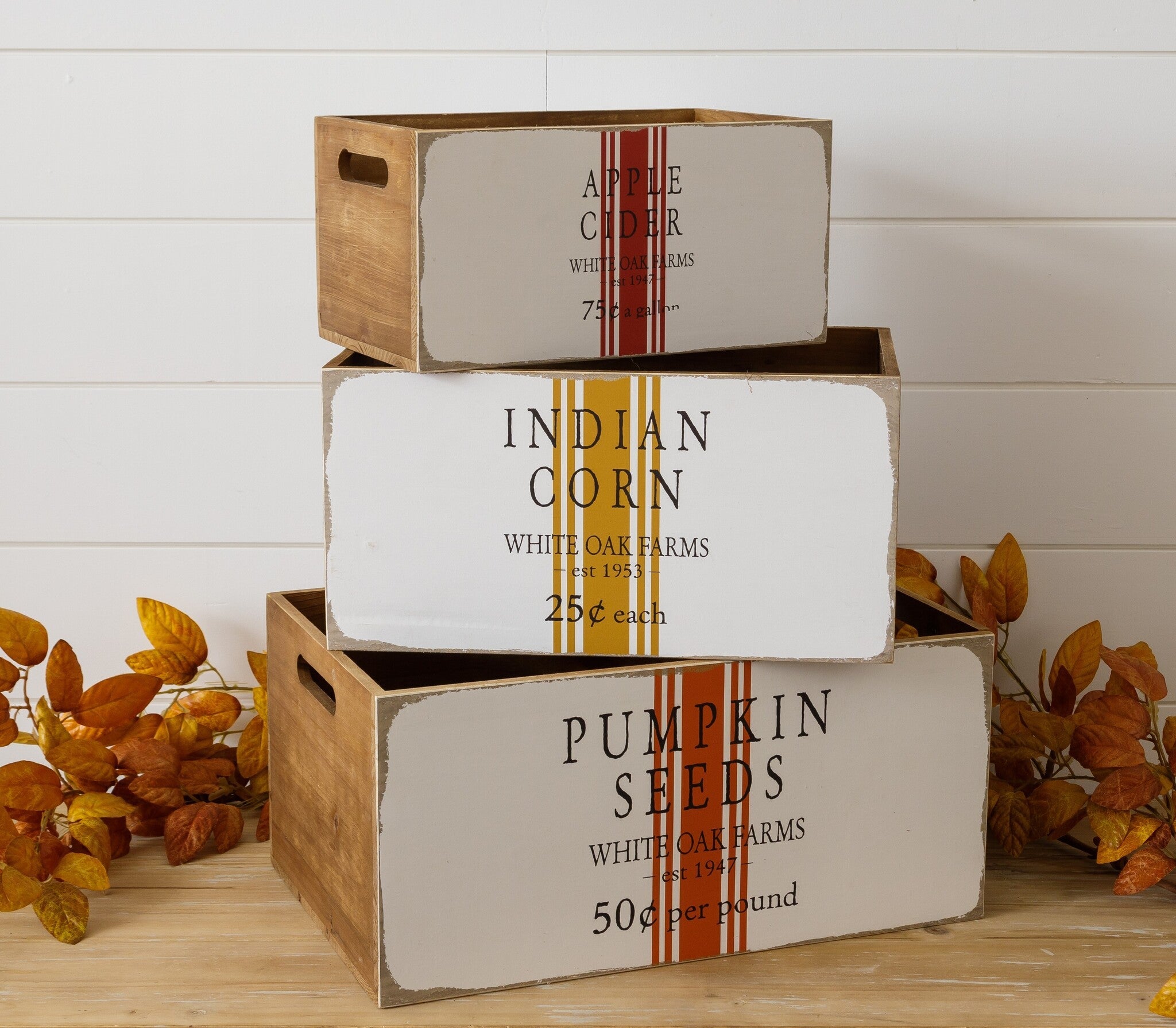 Harvest Mercantile Crates (S/3)