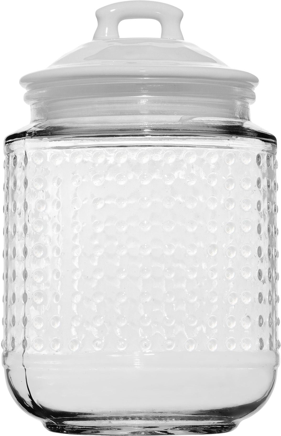 Magnolia Bakery Glass Hobnail Canister (S - White)