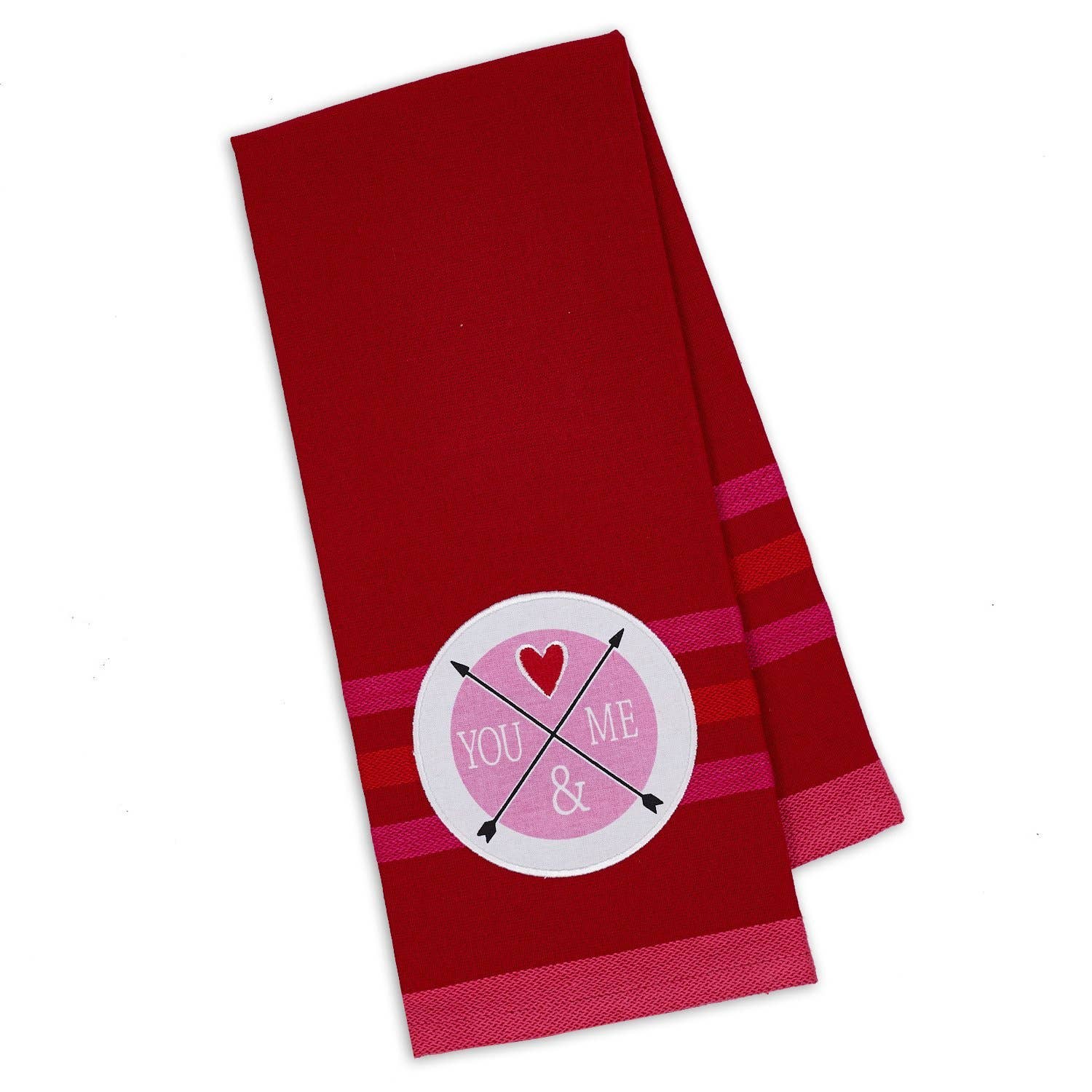 You & Me Embellished Dishtowel