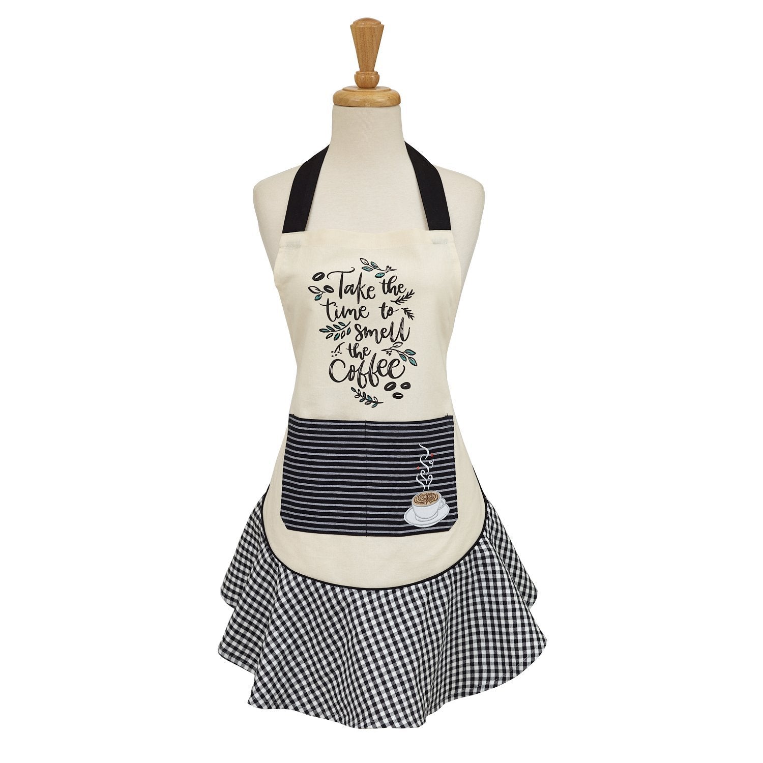 Coffee Time Embellished Apron (5609838248093)