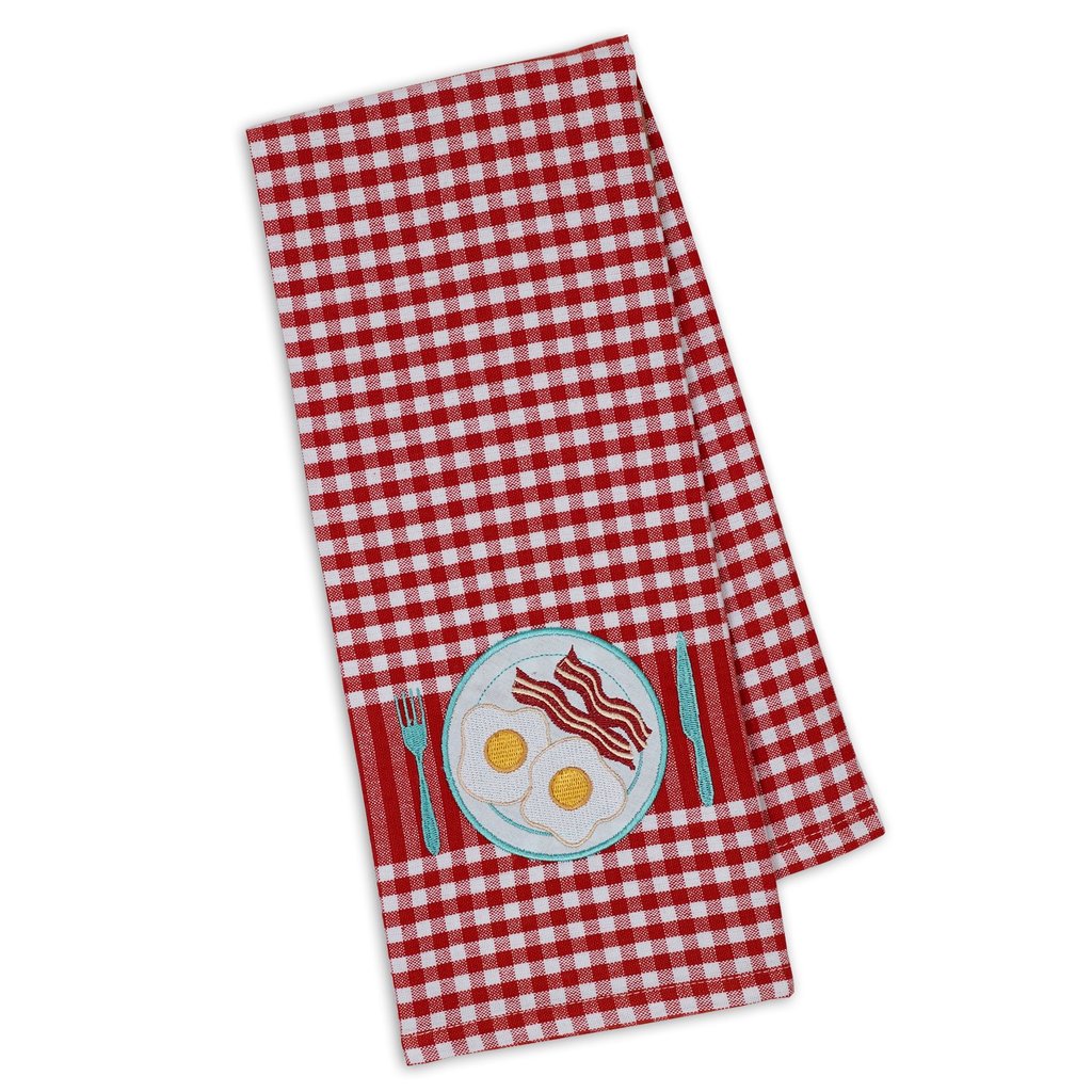 Bacon & Eggs Embellished Dishtowel (5609837887645)