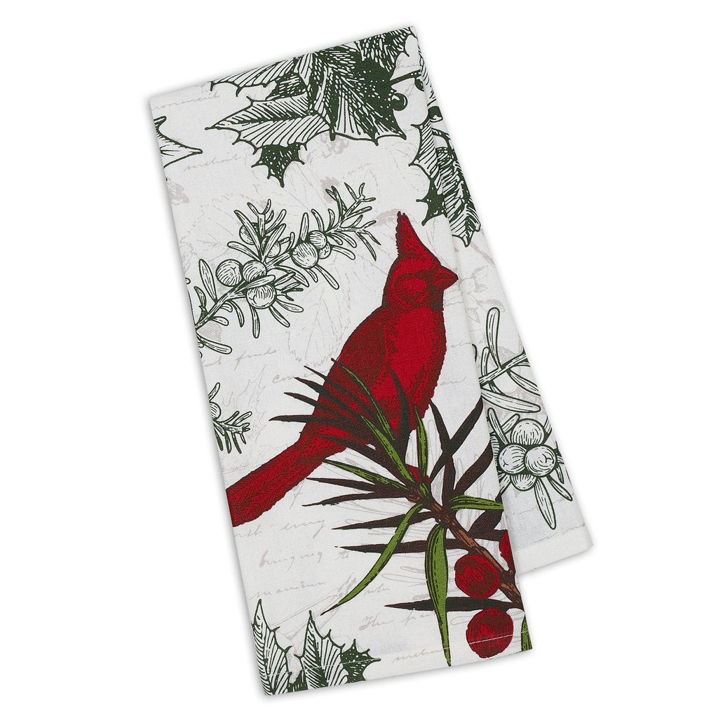 Holiday Botanical Printed Dishtowel