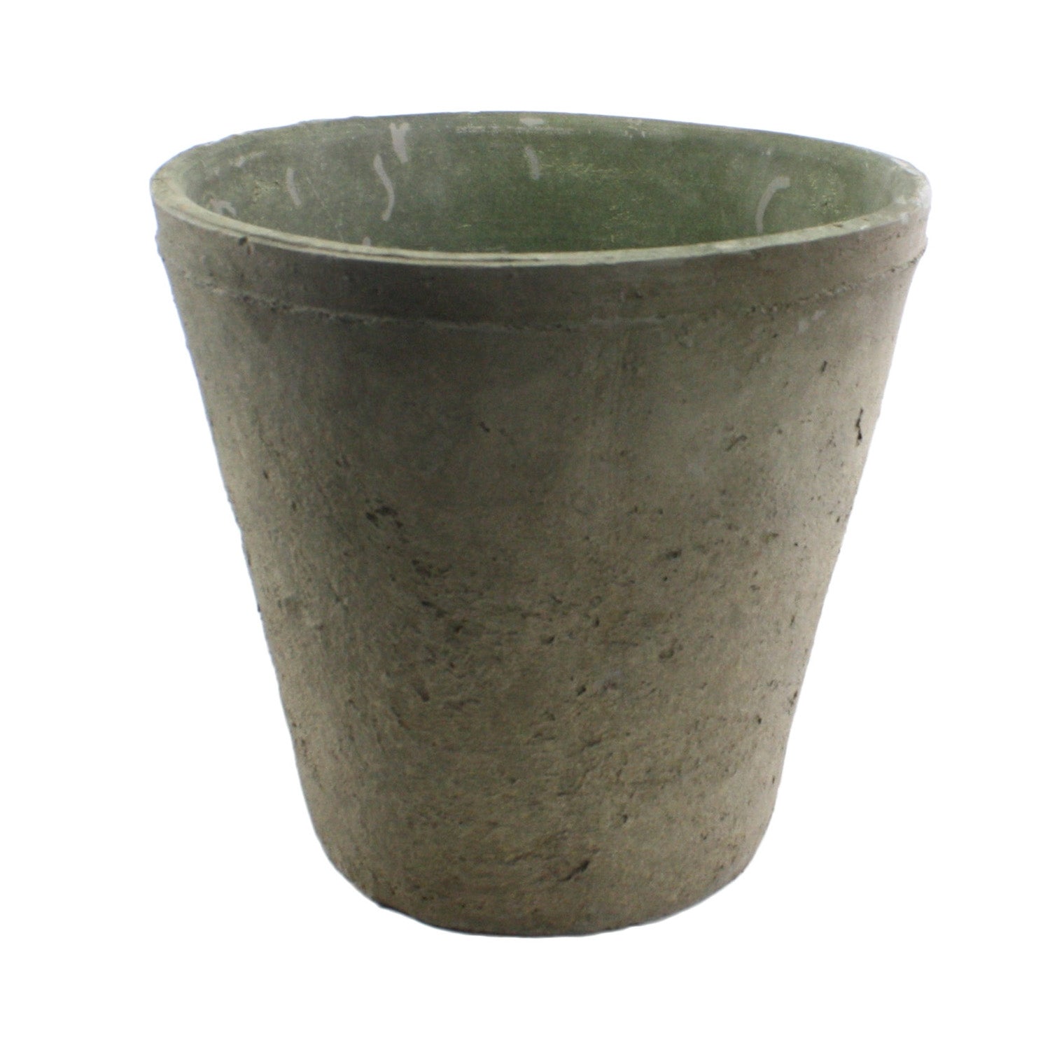 Rustic Terra Cotta Rose Pot - Grande - Moss Grey (5610056024221)