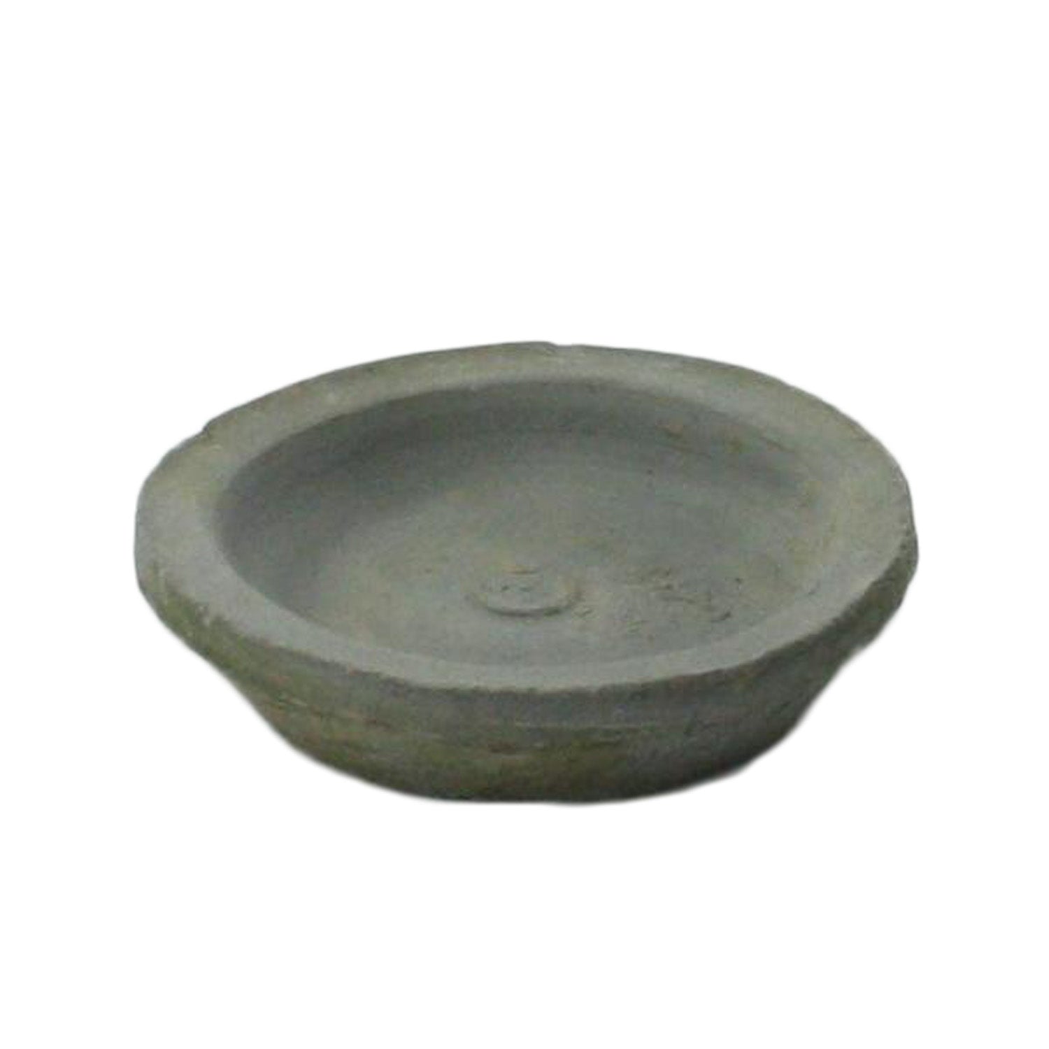 Rustic Terracotta Saucer 3.5 in - Moss Grey (5610055925917)