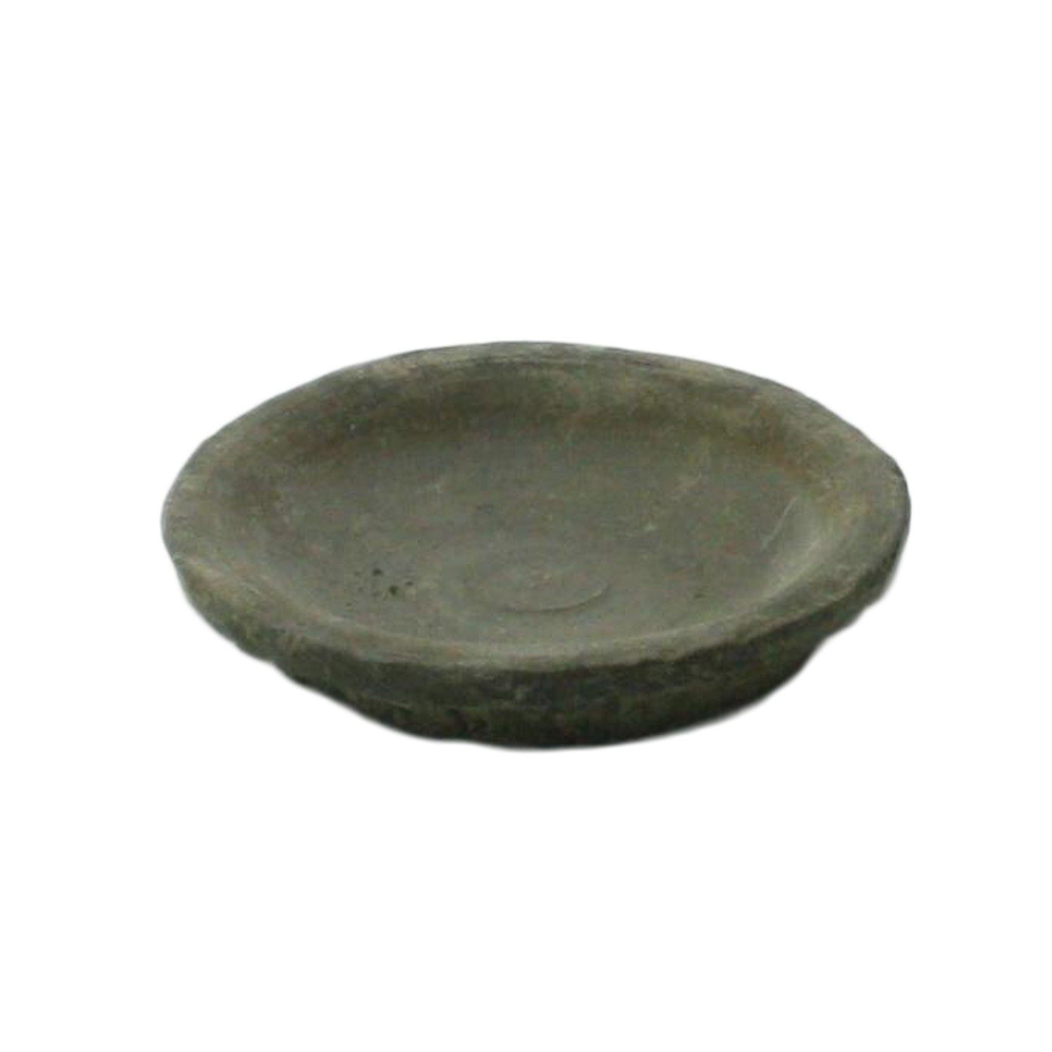 Rustic Terracotta Saucer 4 in - Moss Grey (5610055893149)