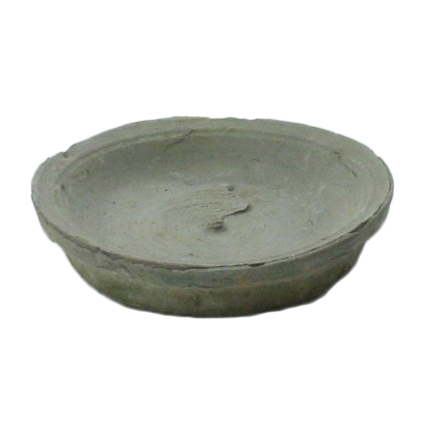 Rustic Terra Cotta Saucer 5 in - Moss Grey (5610055794845)