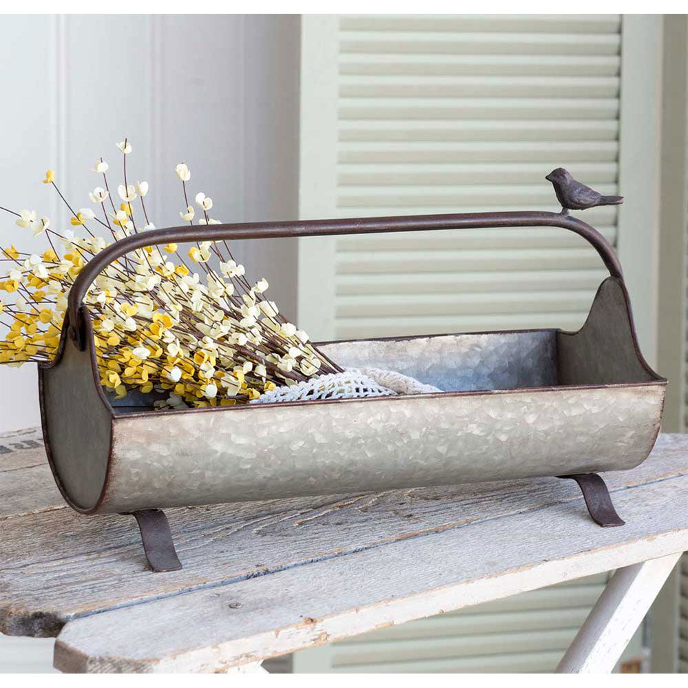 Galvanized Trough w/ SongBird