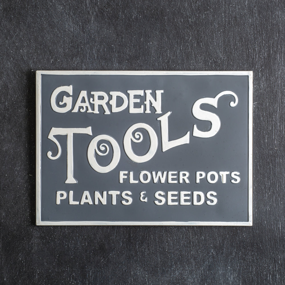 Garden Tools Metal Wall Sign