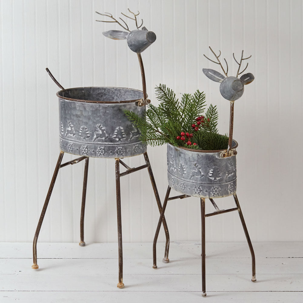 Reindeer Planters (S/2)