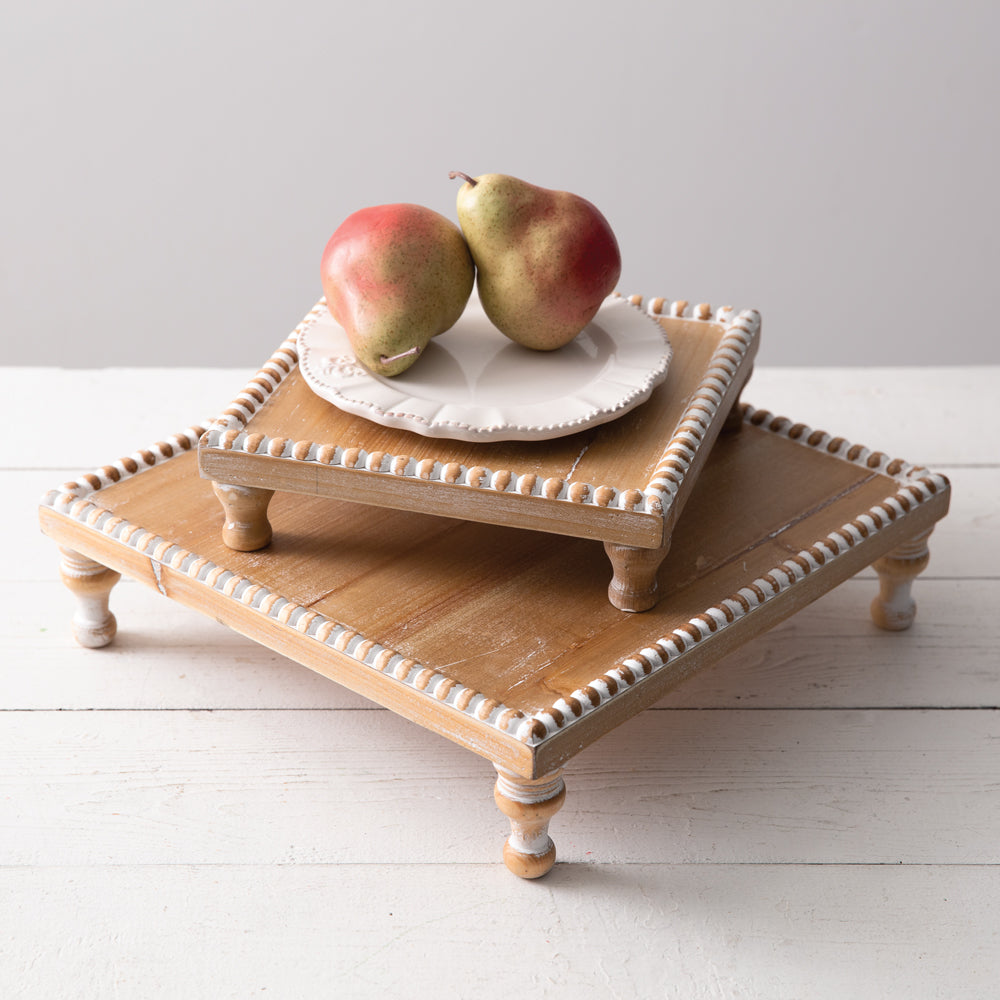 Square Beaded Risers (S/2)