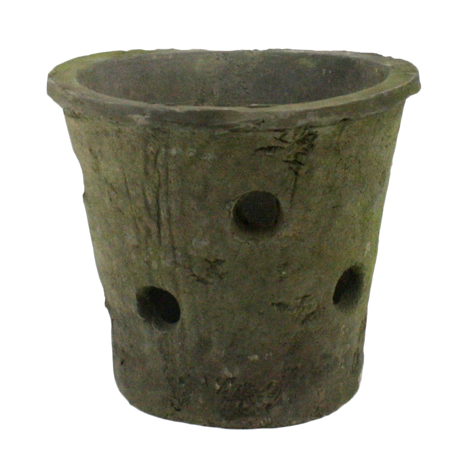 Rustic Terra Cotta Orchid Pot - Moss Grey (5610056876189)