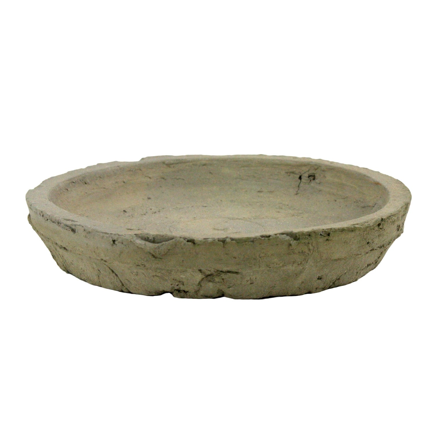Rustic Terracotta Saucer 5.5 in - Moss Grey (5610056745117)