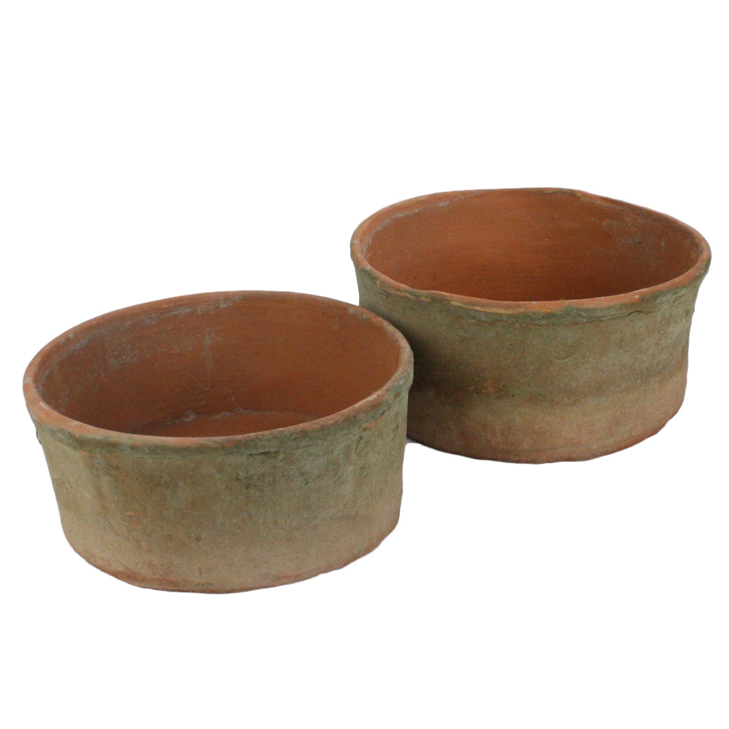 Rustic Terra Cotta Grande Cylinders - Set of 2 - Antique Red (5610057498781)