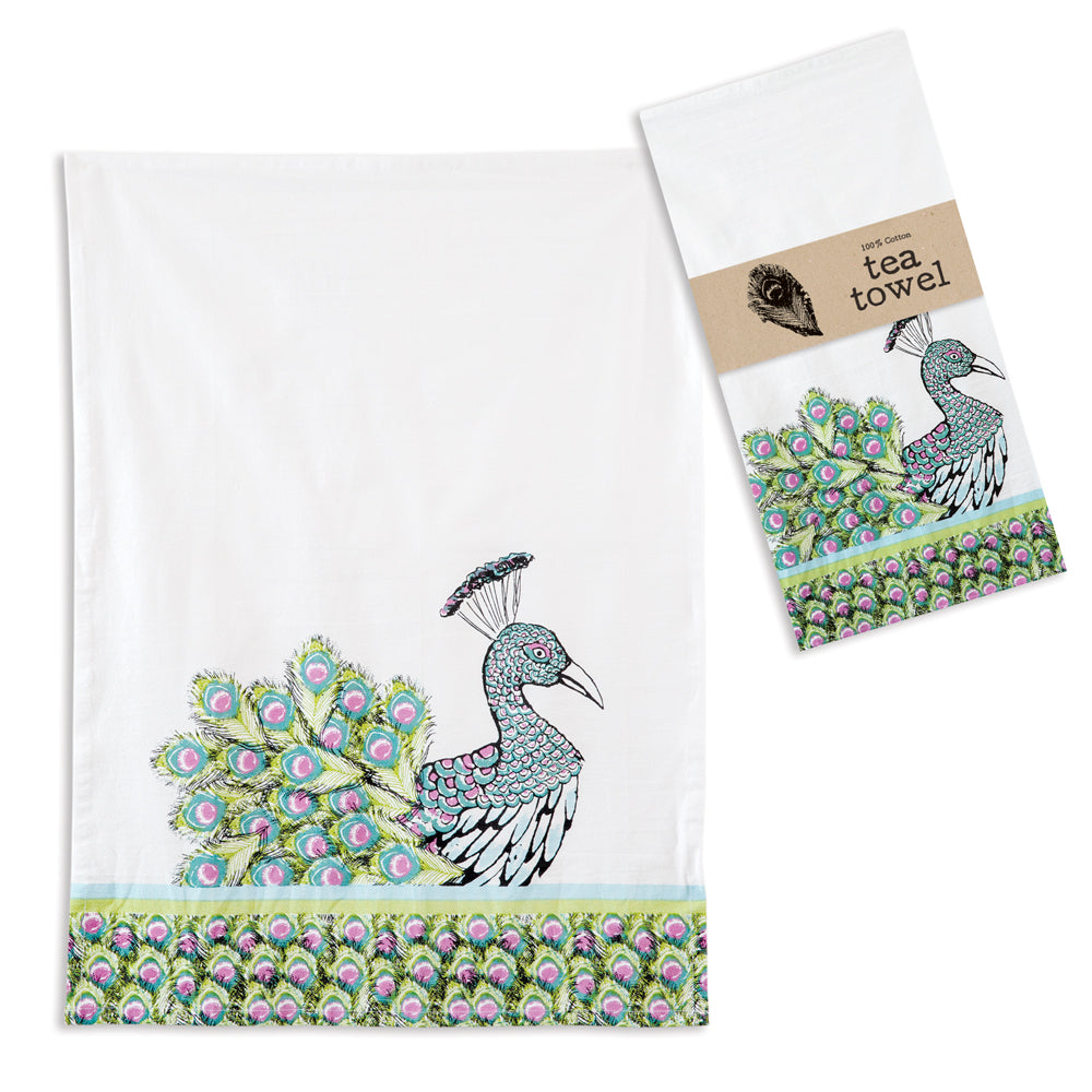 Peacock Tea Towel