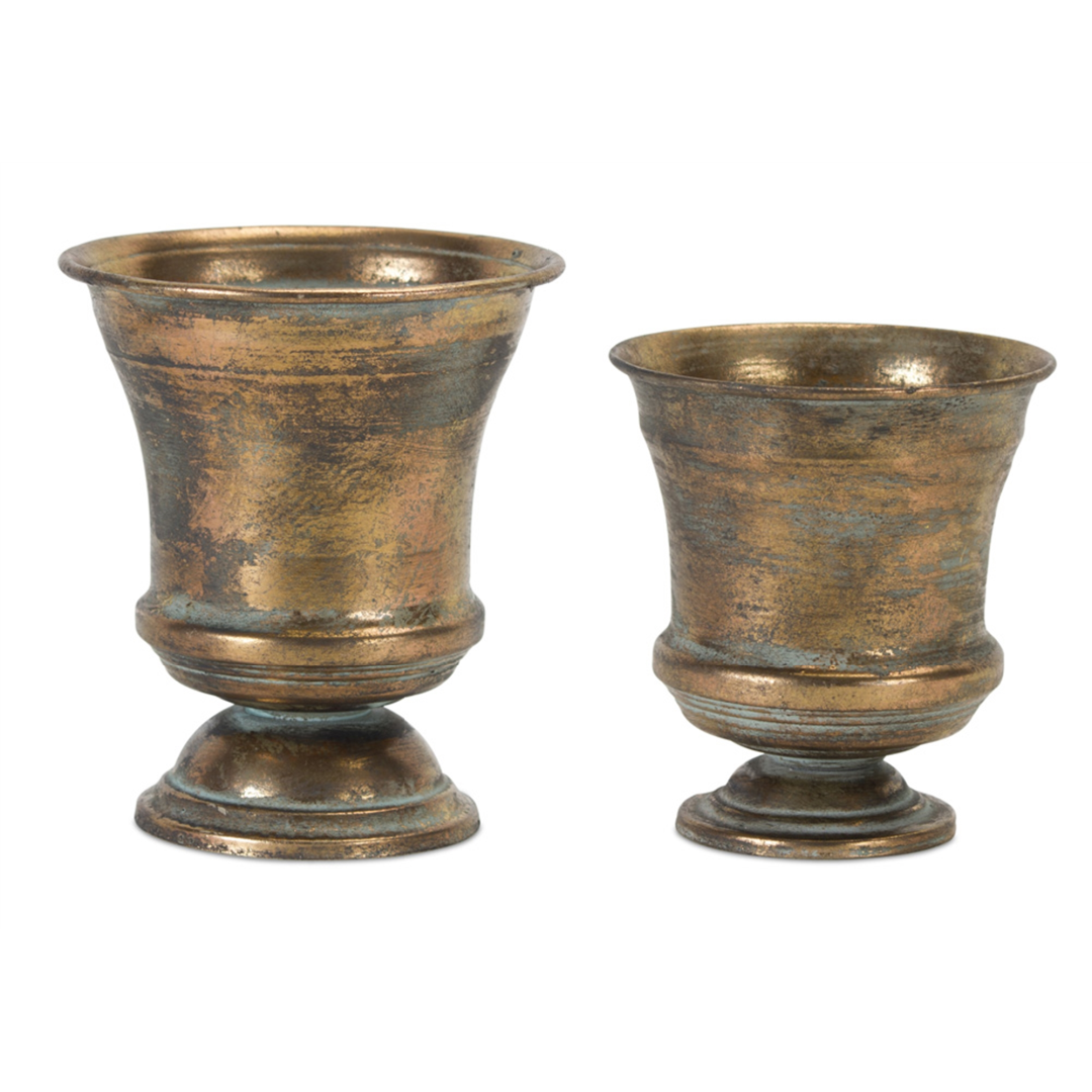 Copper Washed Distressed Urn Set (5610111926429)