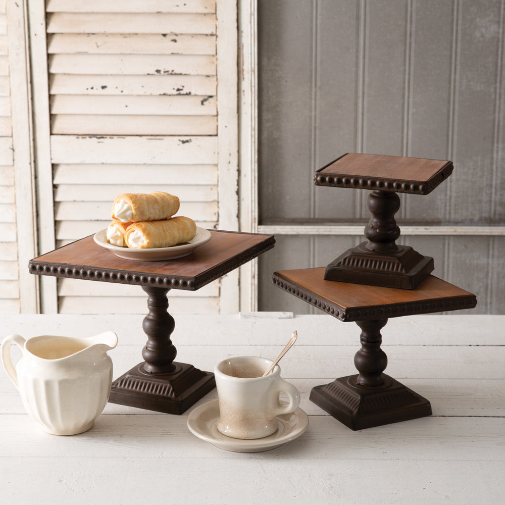Square Dessert Stands (S/3)