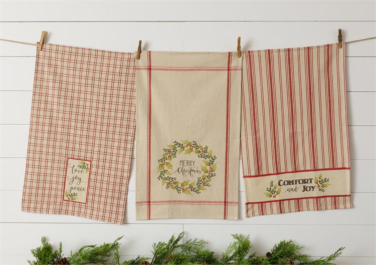 Comfort and Joy Grainsack Towels (S/3)