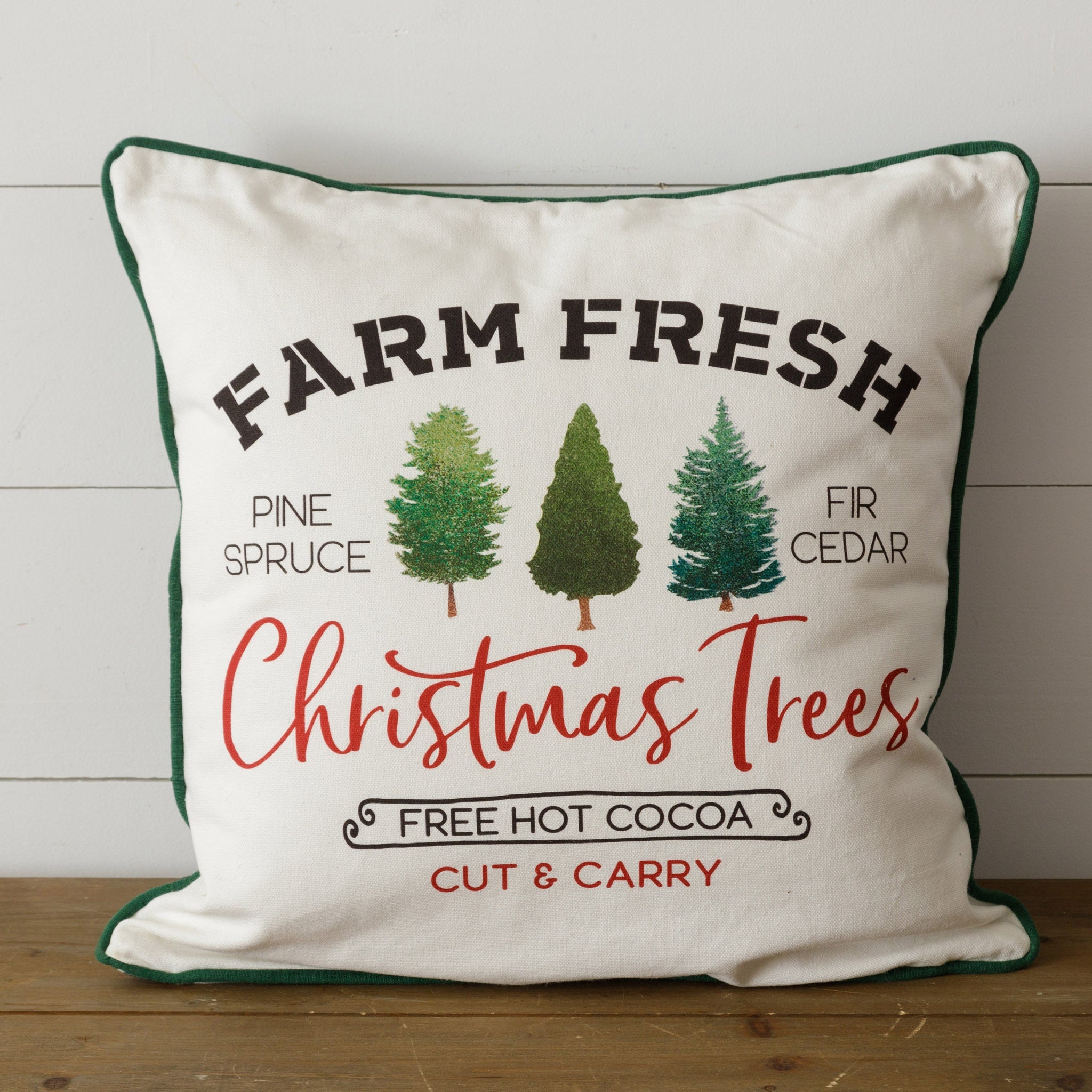 Farm Fresh Christmas Trees Two Sided Pillow