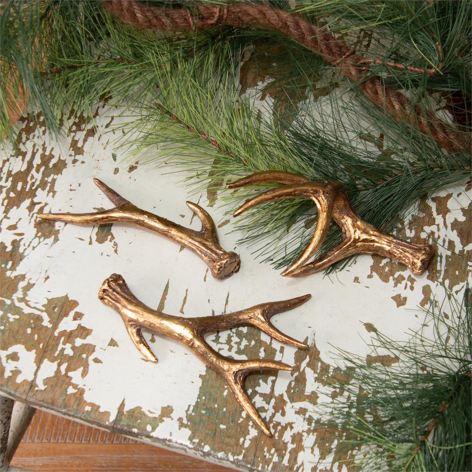 Mini Gold Tone Antlers (S/3)