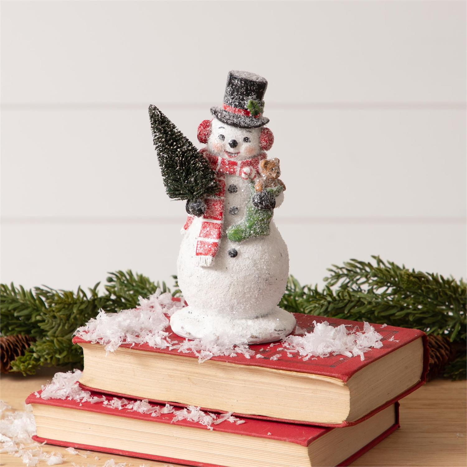 Glittery Vintage Snowman