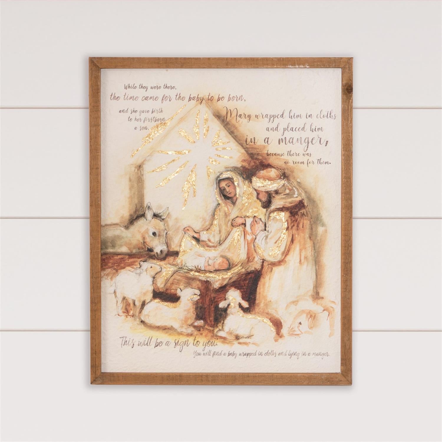 Framed Print - Manger Scene