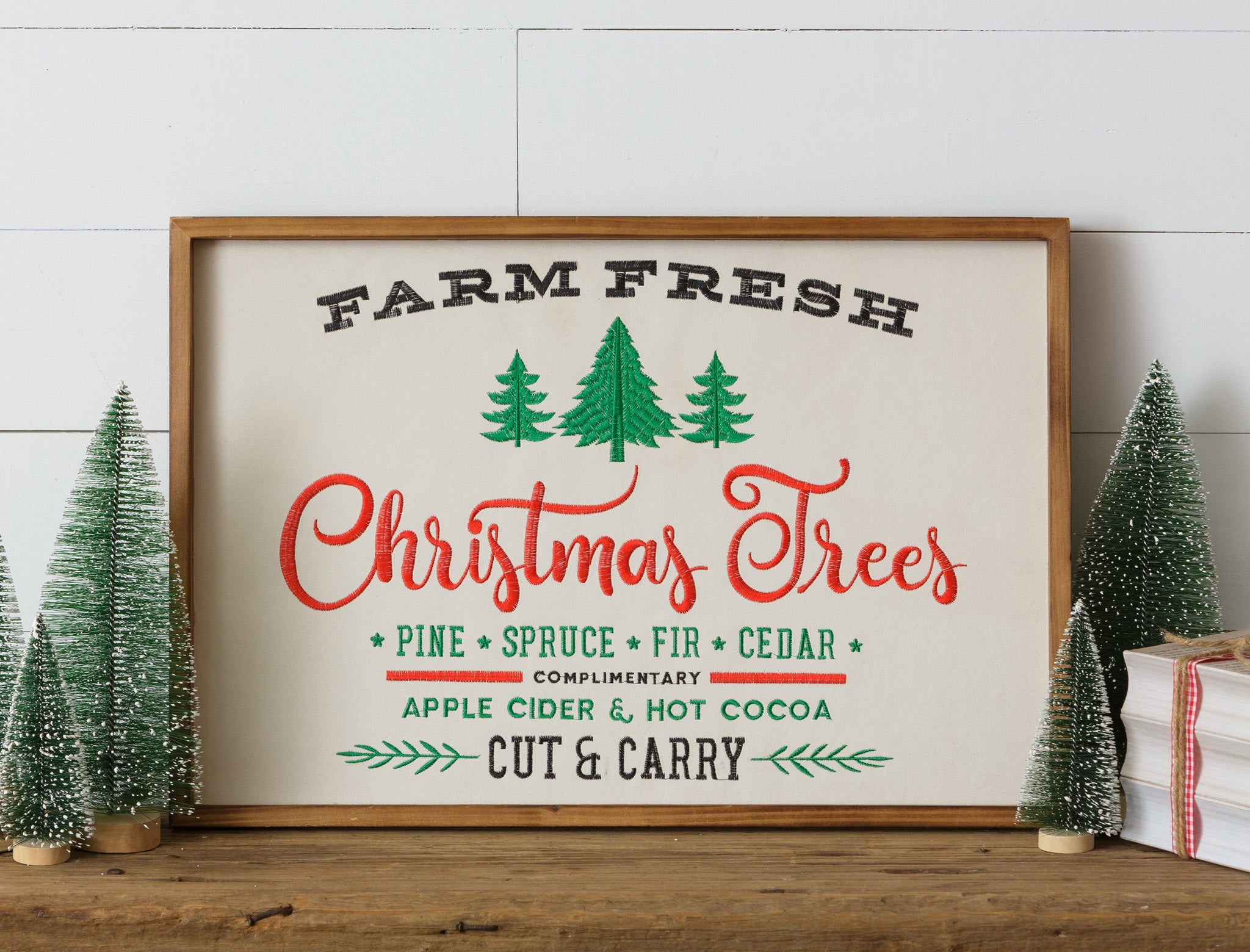 Embroidered Farm Fresh Wall Art