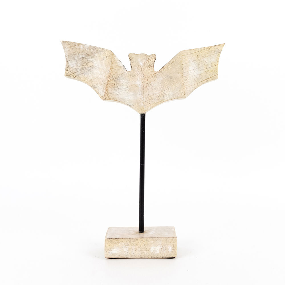 Distressed Wooden Natural Bat (Sm)