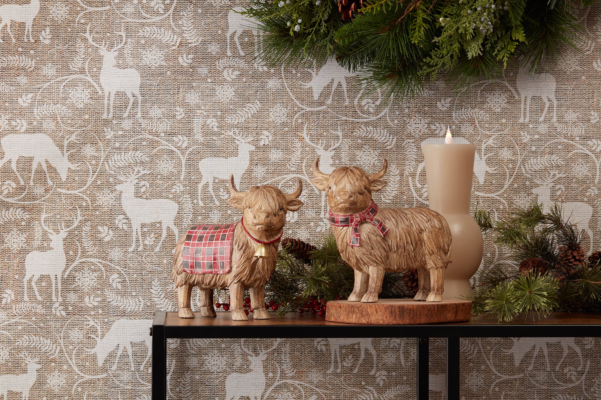 Highland Cow Statuary (S/2)