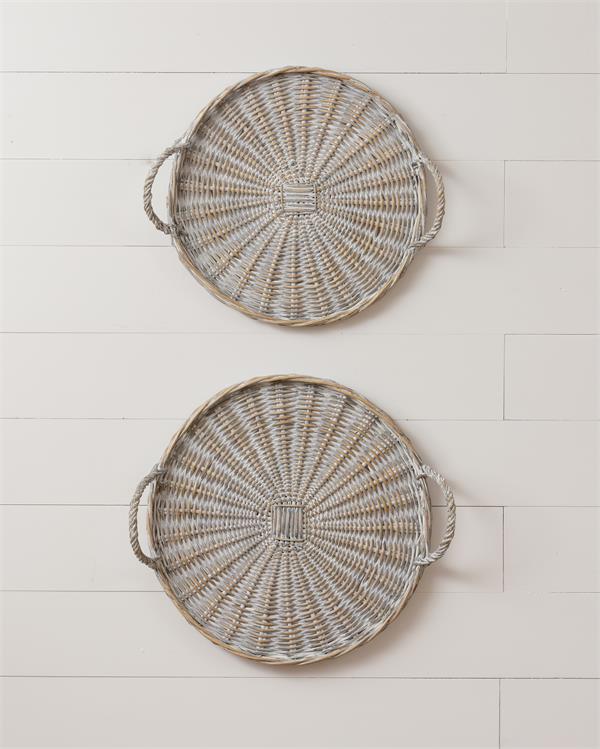 Whitewashed Willow Trays