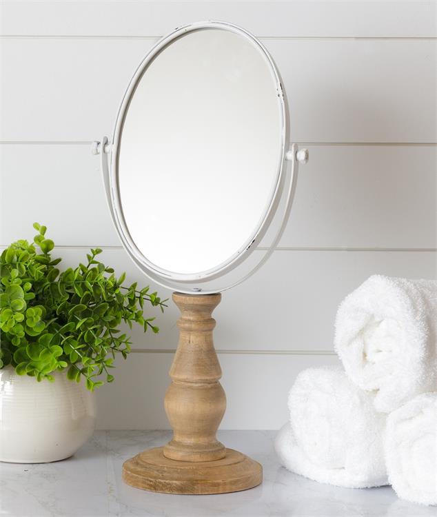 Distressed Tabletop Vanity Mirror