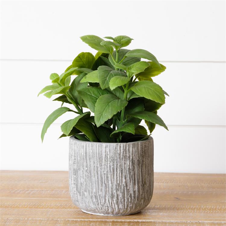 Faux Potted Mint Plant