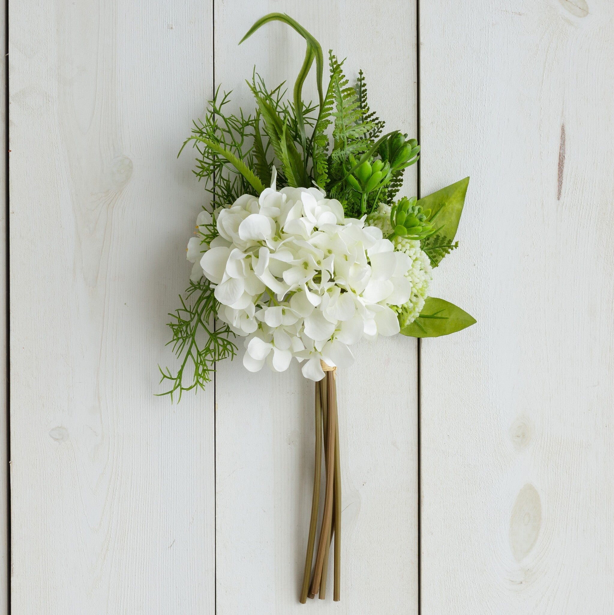 White Hydrangea Fern Mix