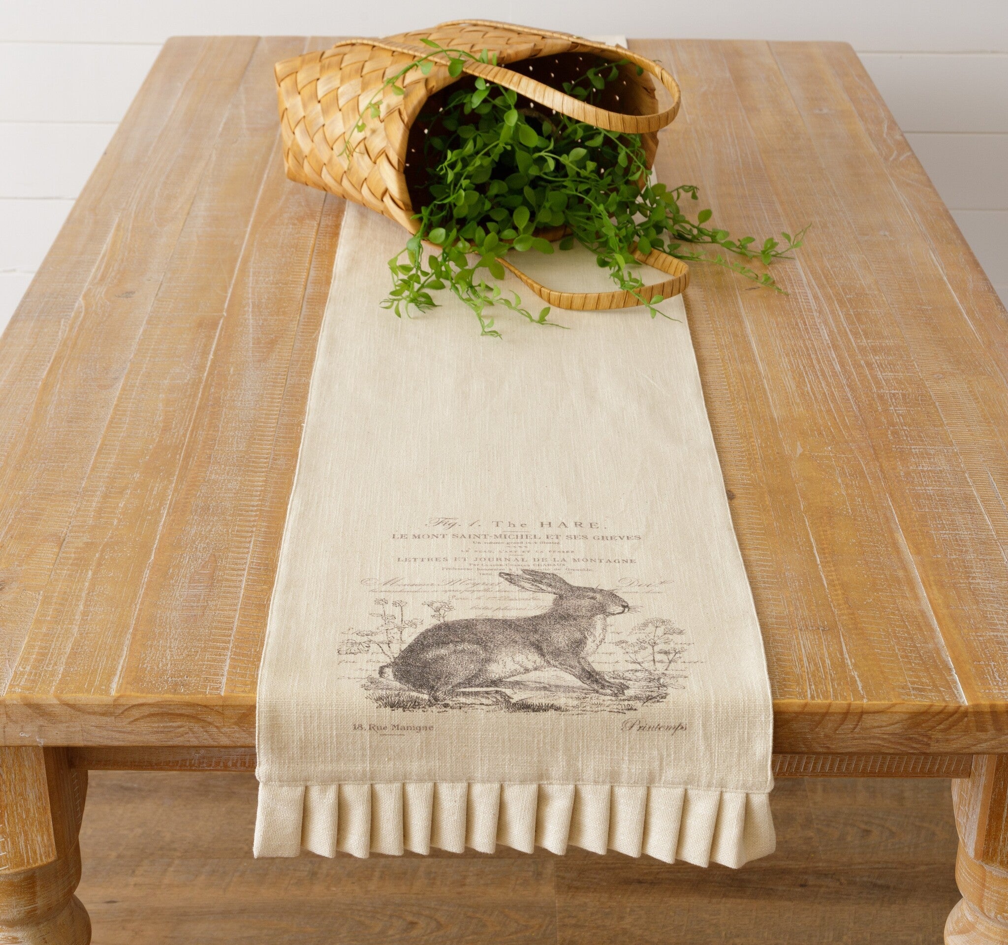 Reversible Leaping Hare Table Runner
