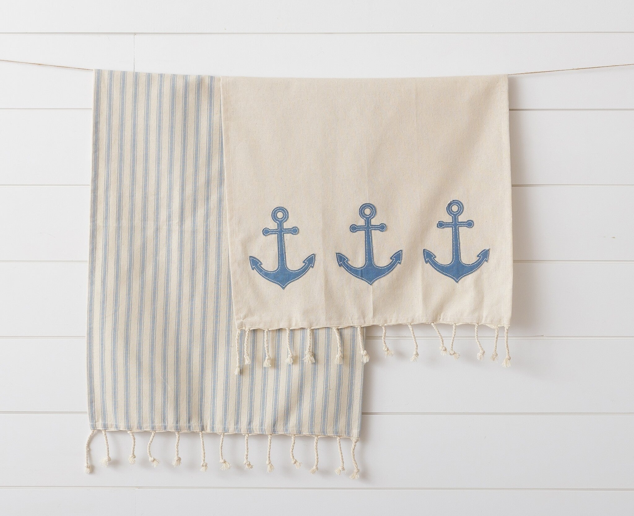 Blue Anchors Kitchen Towels (S/2)
