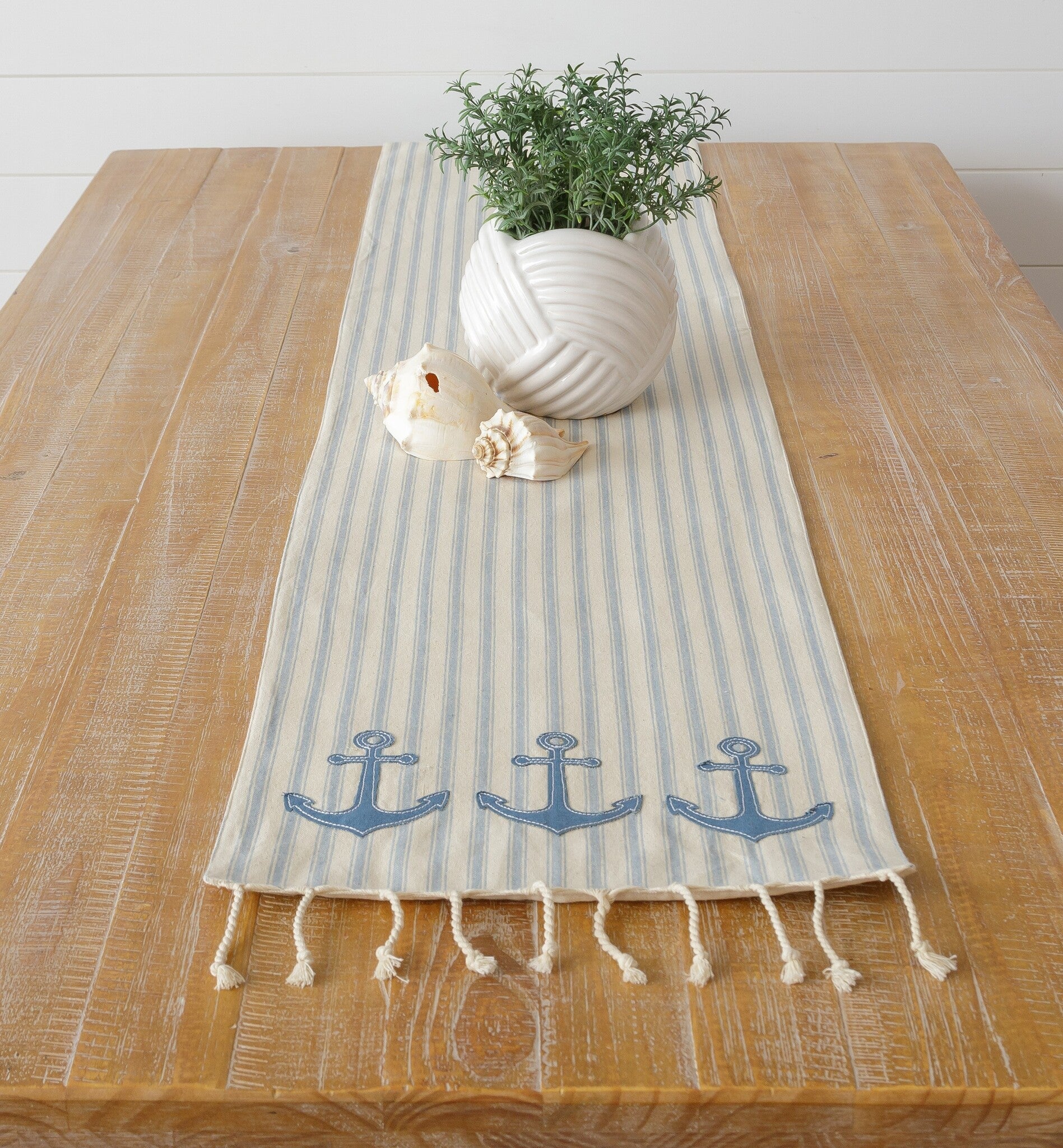 Blue Anchors Table Runner