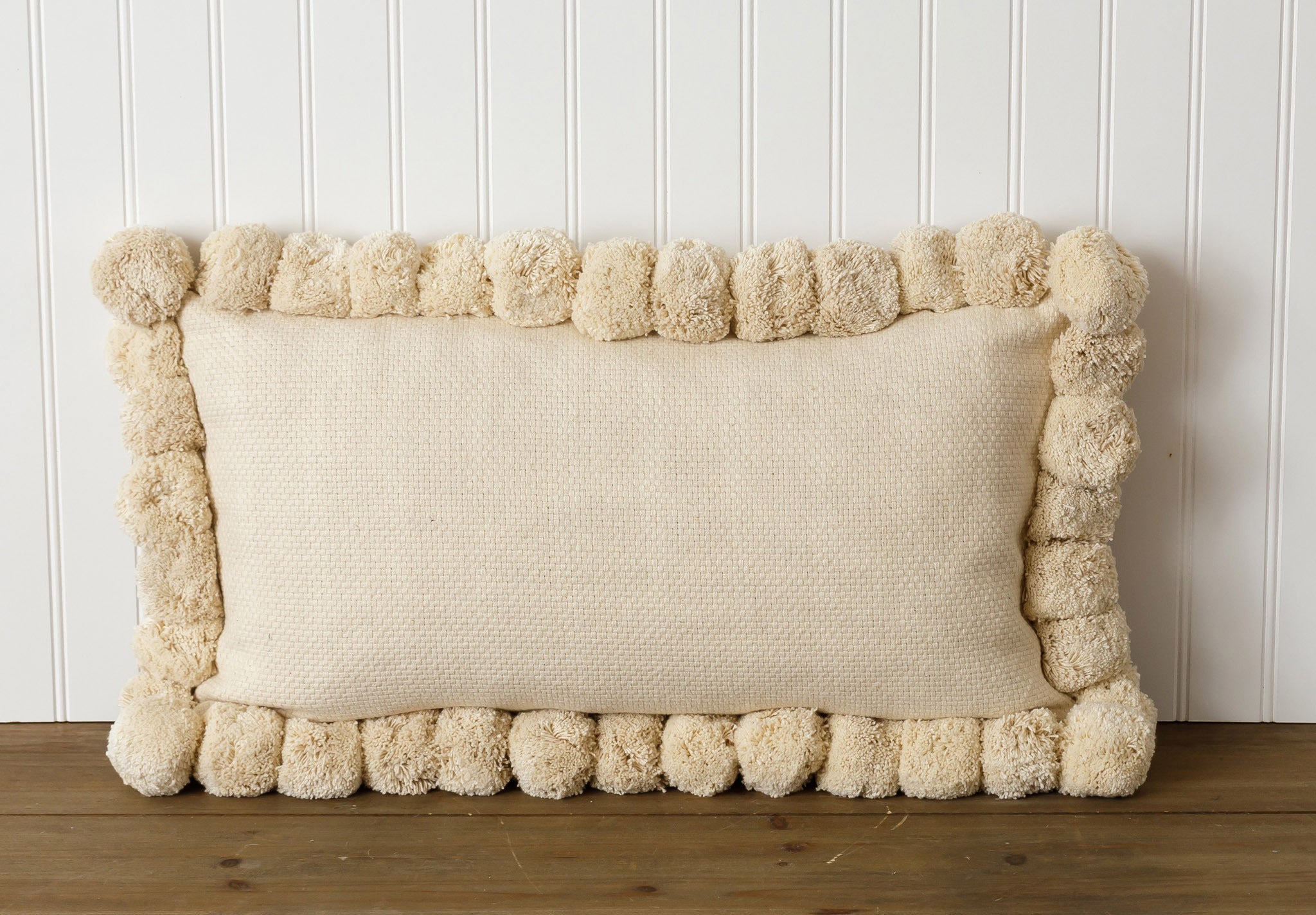 Pom Pom Rectangle Pillow