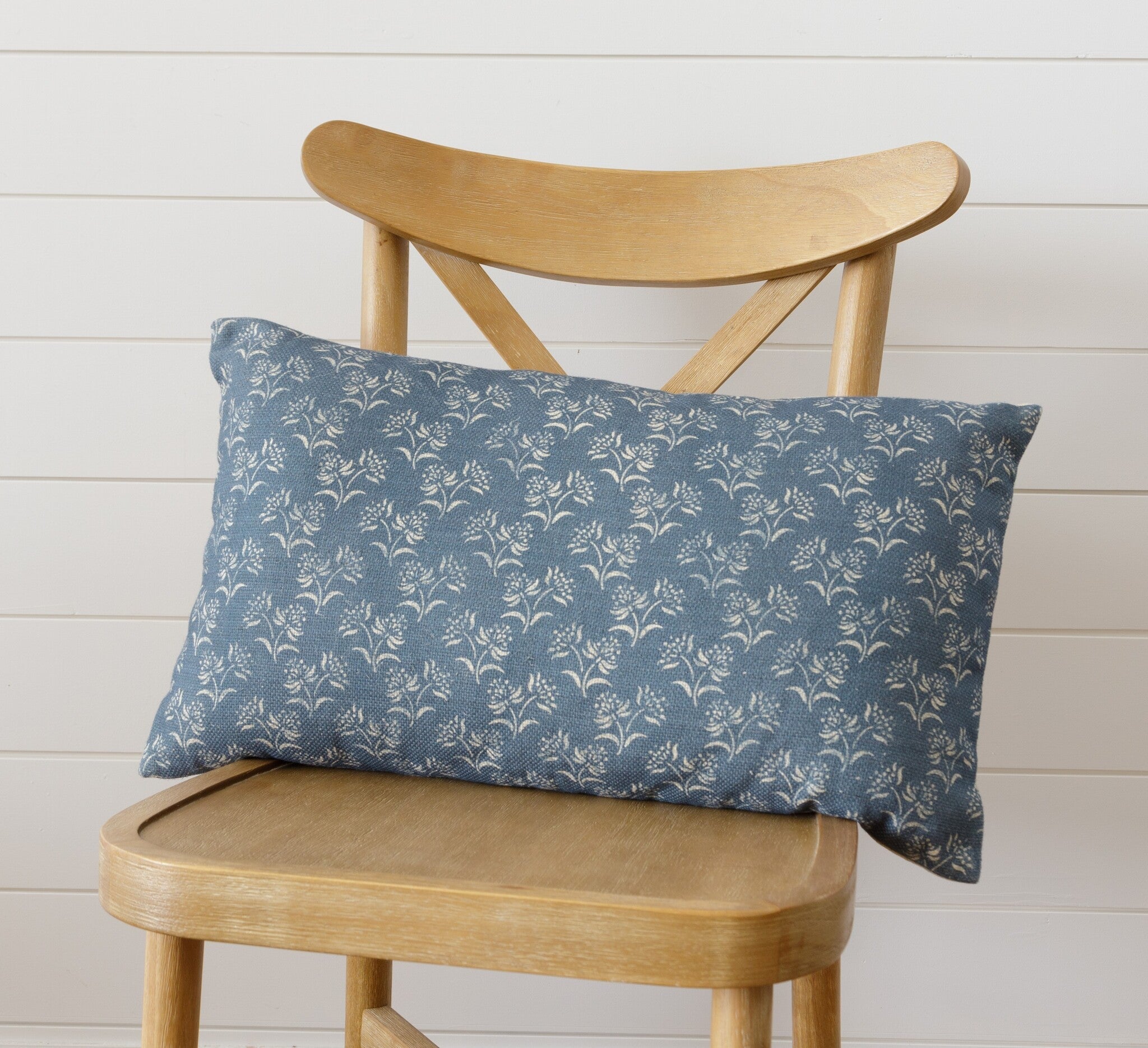 Block Print Pillow Navy