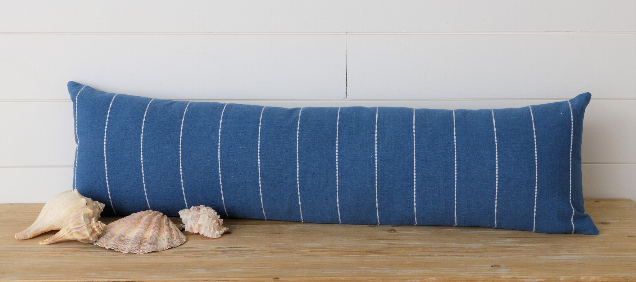 Blue Kantha Print Lumbar Pillow