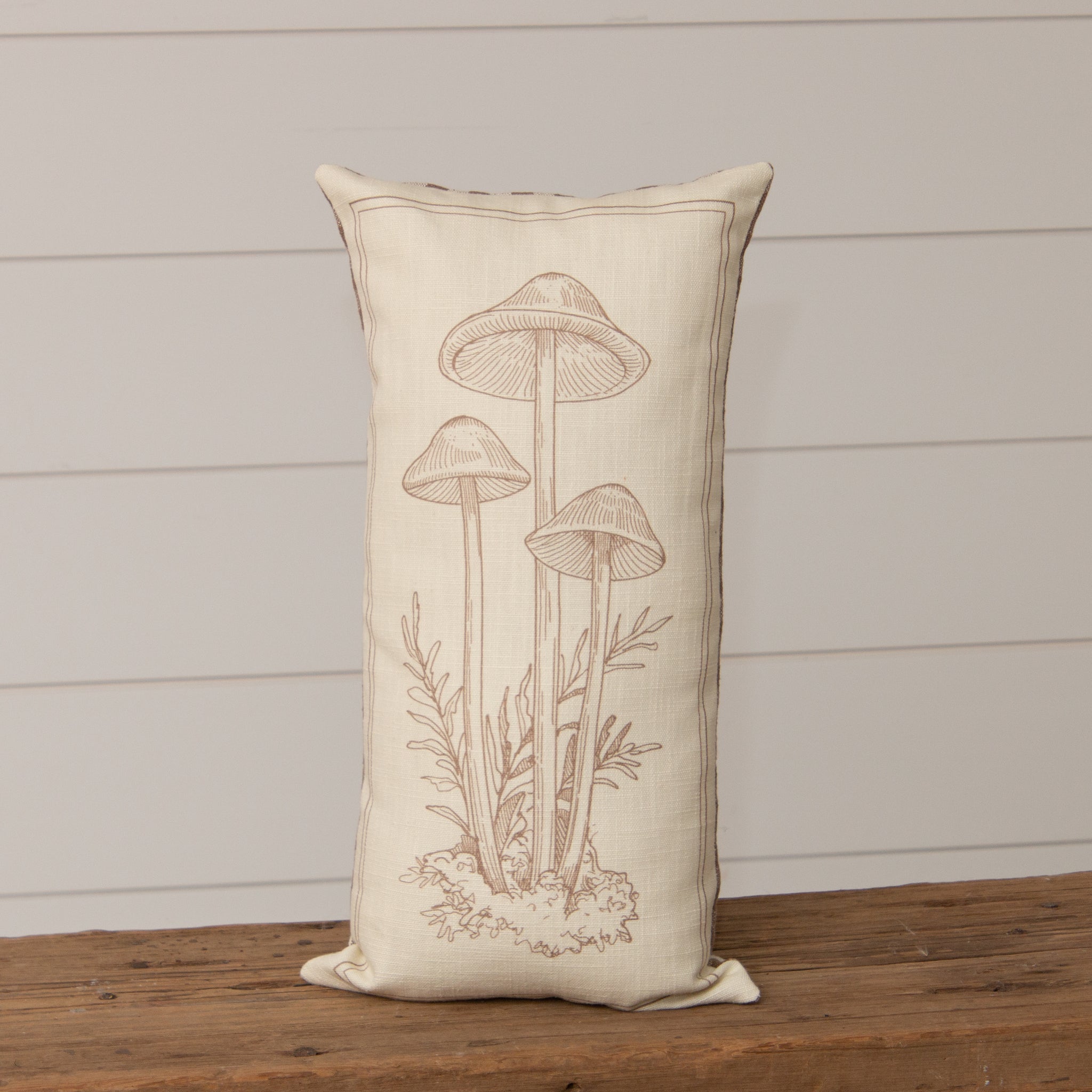 Pillow - Mushrooms And Tan Check