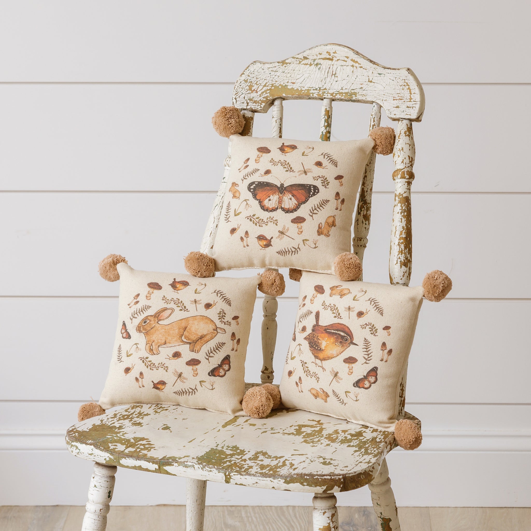 Mini Pillows - Bird, Butterfly, Rabbit