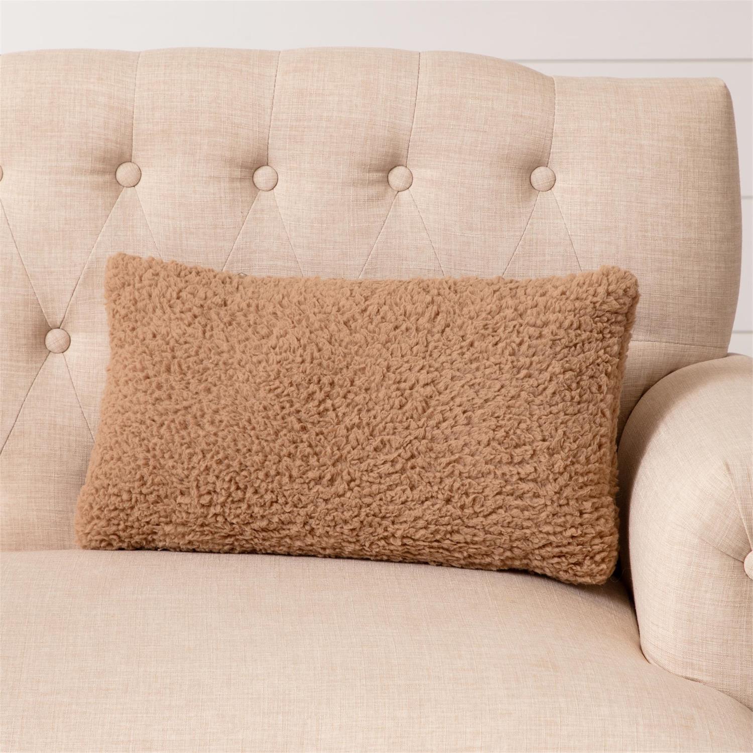 Taupe Dreamy Sherpa Pillow