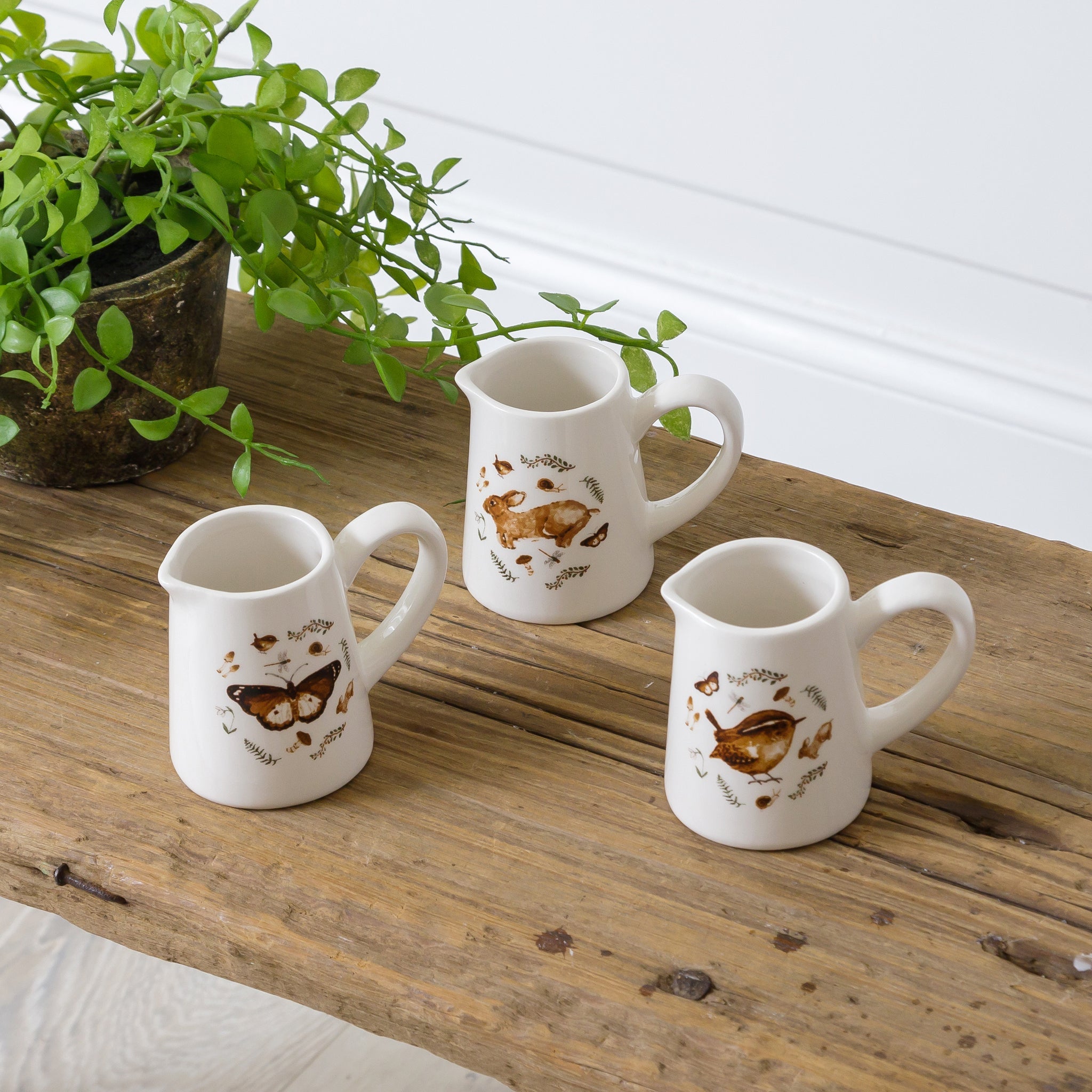 Mini Creamer Set - Bird, Butterfly, Rabbit