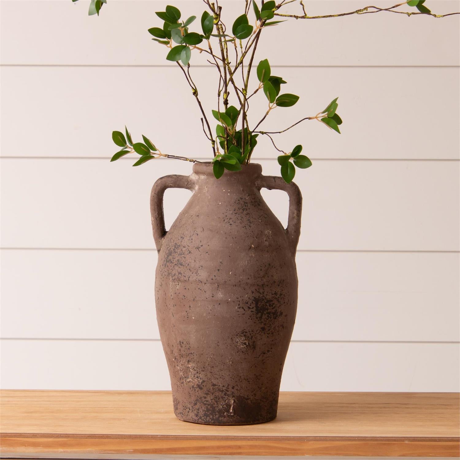 Weathered Tuscan Vase With Handles
