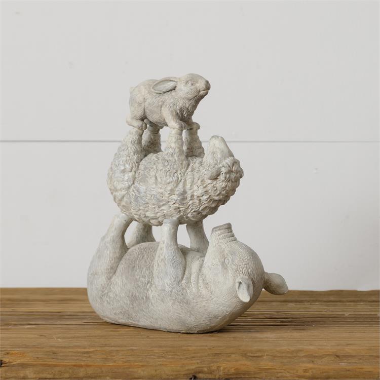 Whitewashed Animal Stack