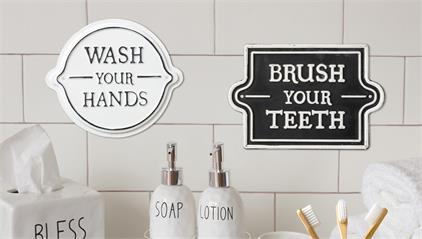 Metal Restroom Plaques