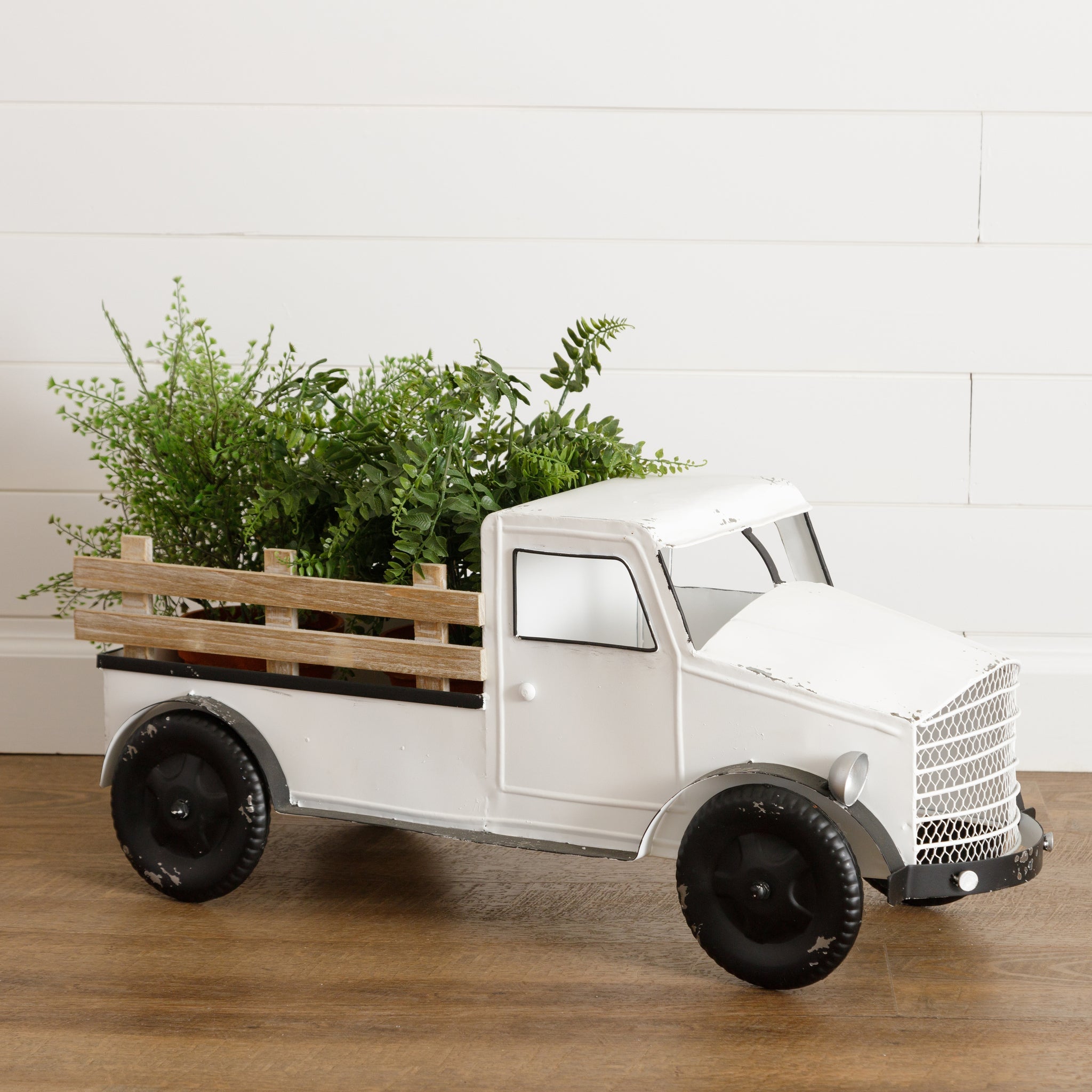 Oversized White Truck w/ Rails