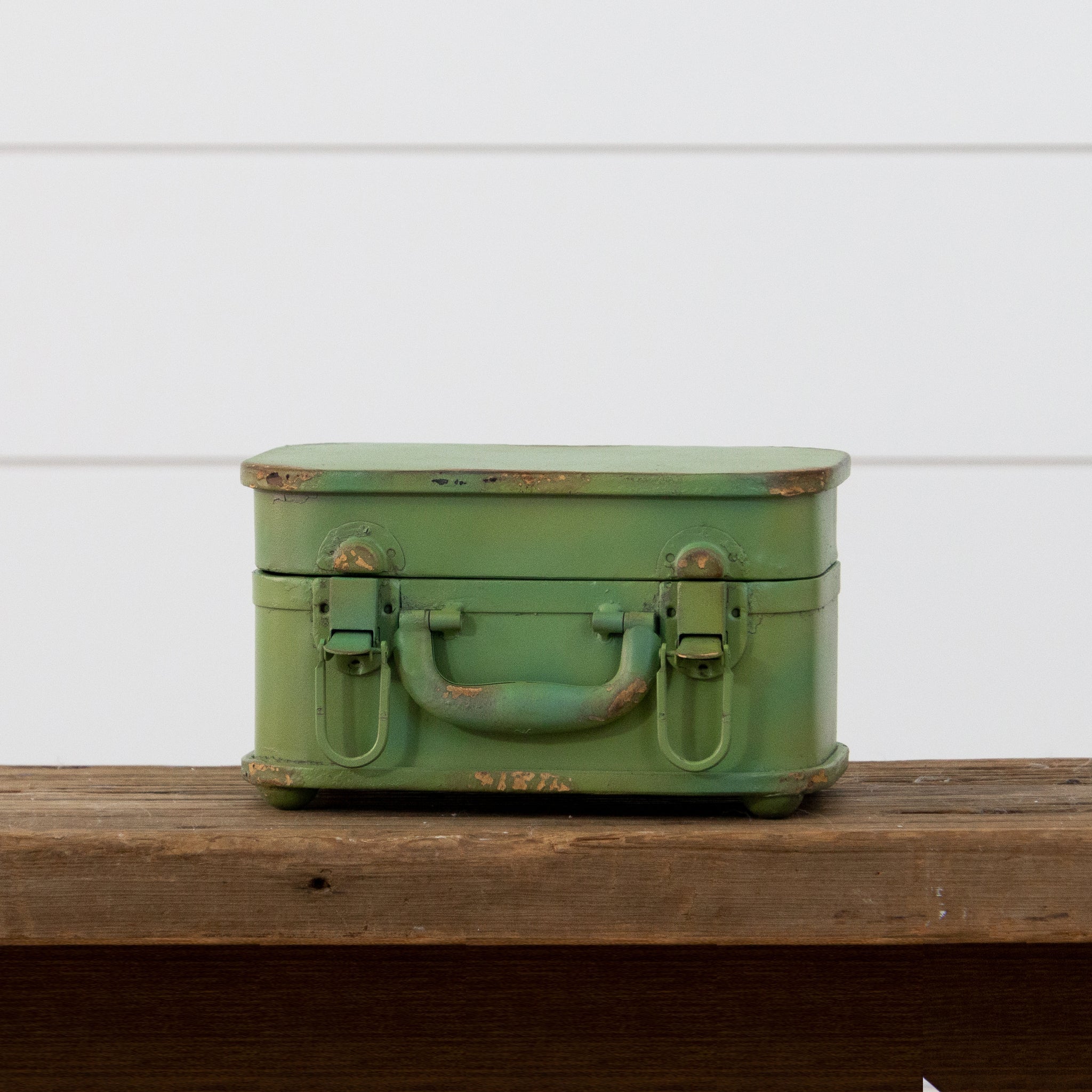Green Metal Suitcase Box