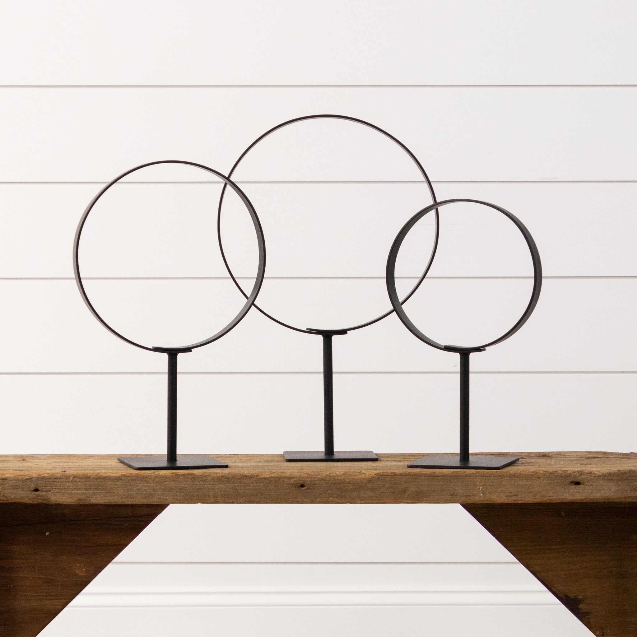 Decorative Metal Ring Stands (S/3)
