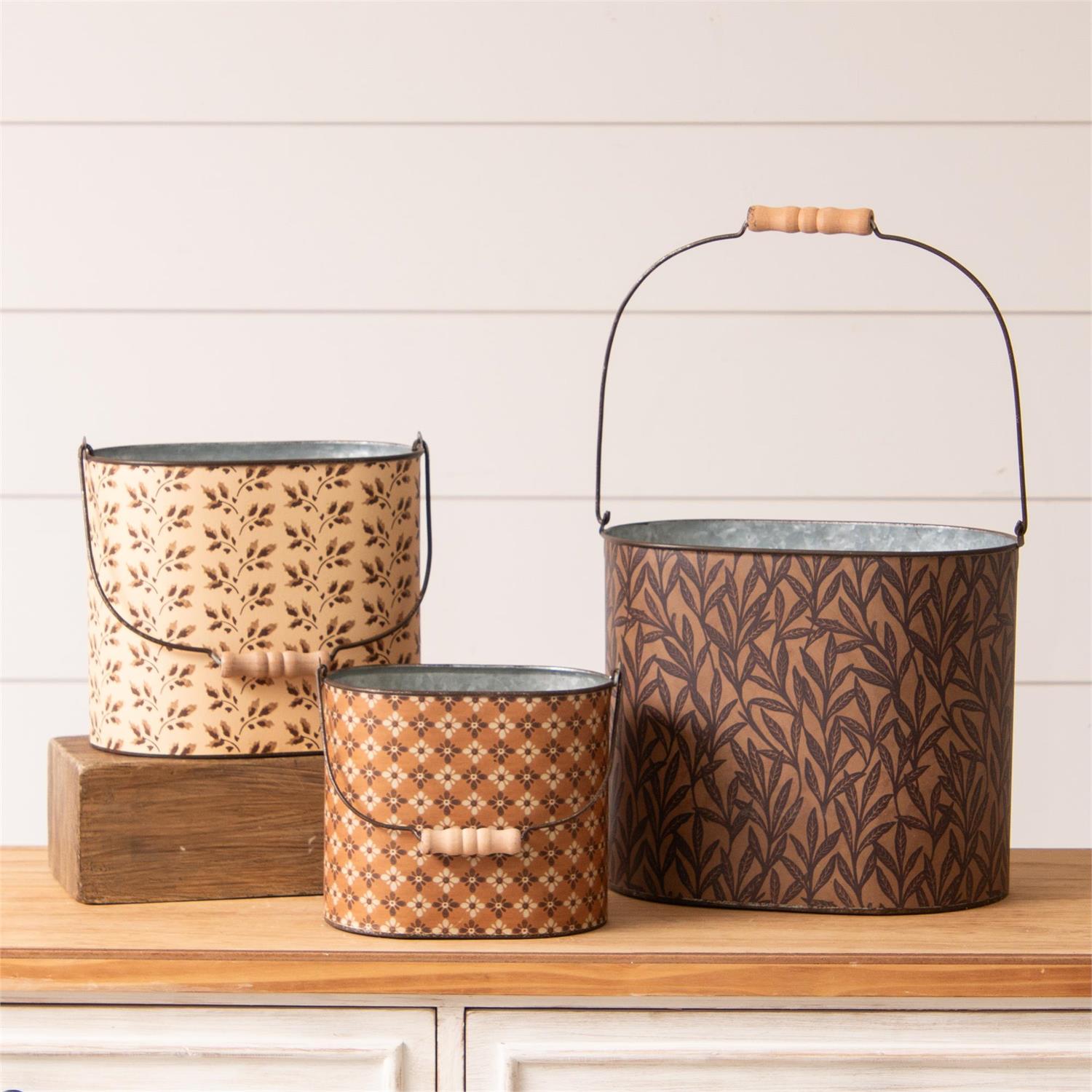 Vintage Wallpaper Patterns Containers (S/3)